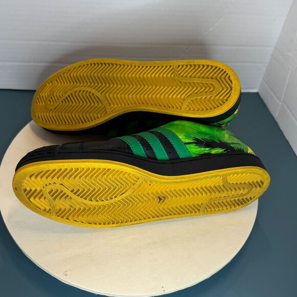 adidas Halfshells Lo Cities \'Kingston\' Men\'s Size 10.5 Black Green Yellow Art Ex main image 9